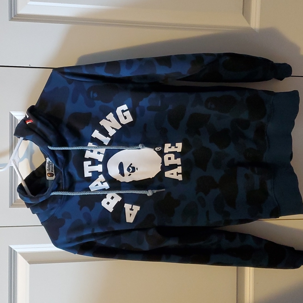 BAPE Blue Camo Shark Hoodie